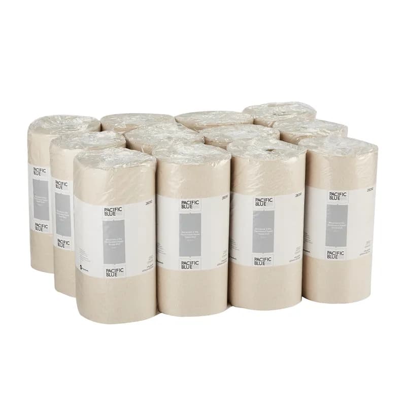 Pacific Blue Basic Household & Kitchen Folded Paper Towel 8.8X11 IN 2PLY Kraft 250 Sheets/Pack 12 Packs/Case