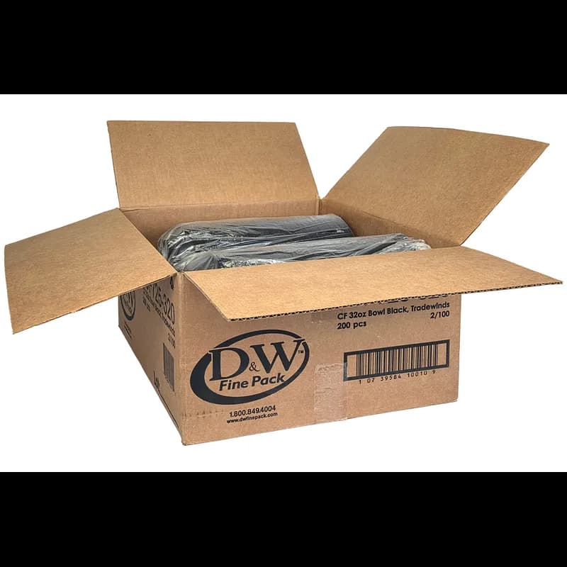 Tradewinds® Bowl 32 OZ Black 200/Case