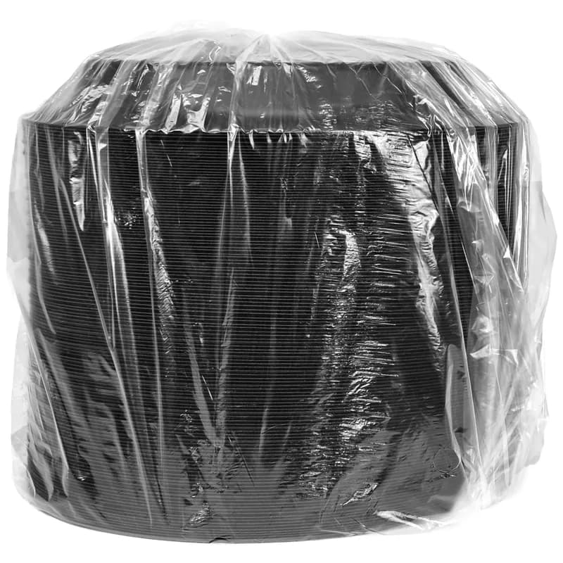 Serving Tray Base 11X8 IN Plastic Black Oval Deep 500/Case