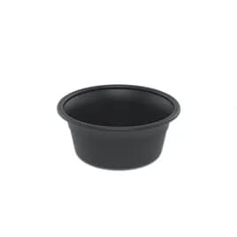 Take-Out Container Base 5 OZ PS Black Round 1000/Case