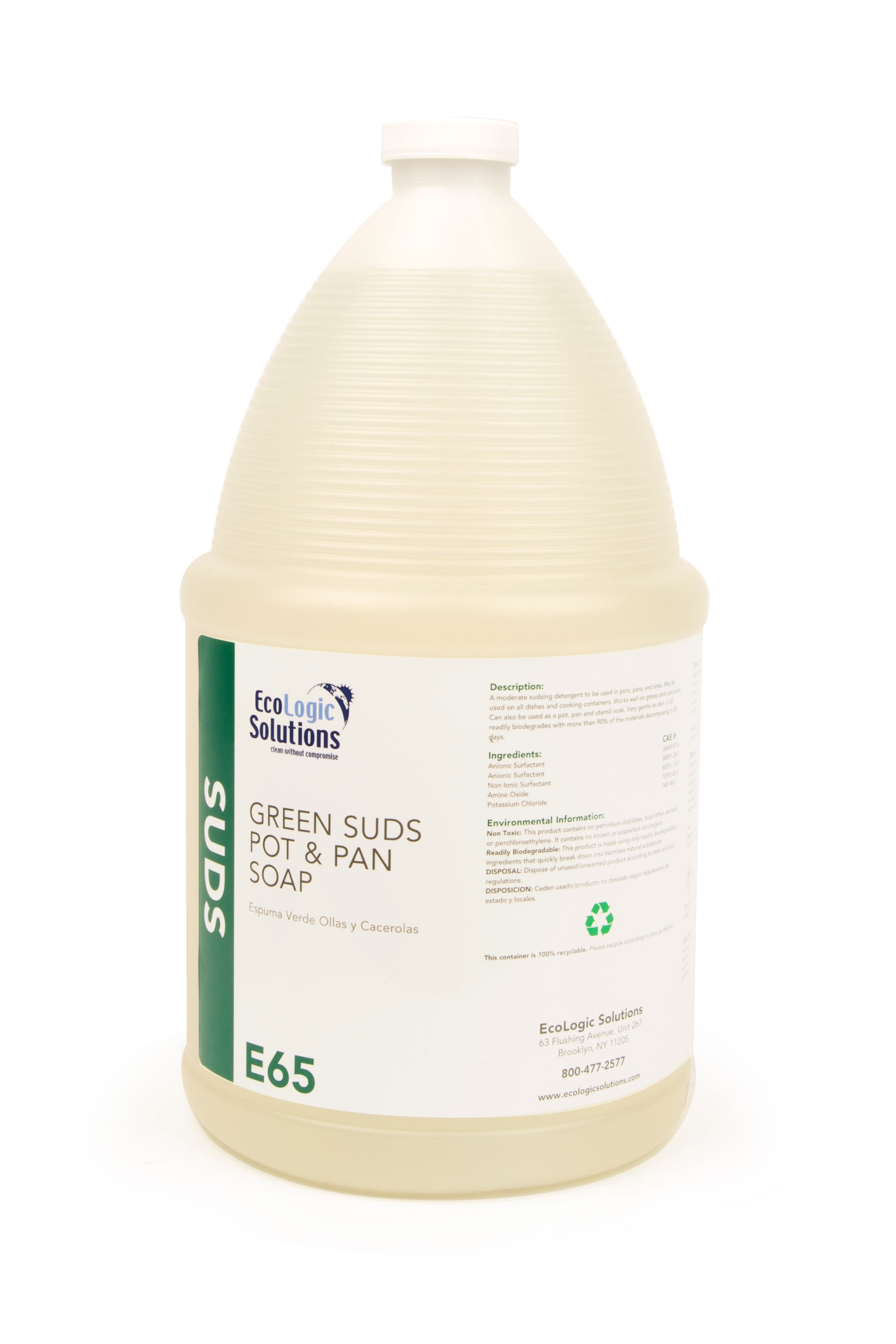 EcoLogic Solutions Manual Pot & Pan Detergent 1 GAL 4/Case