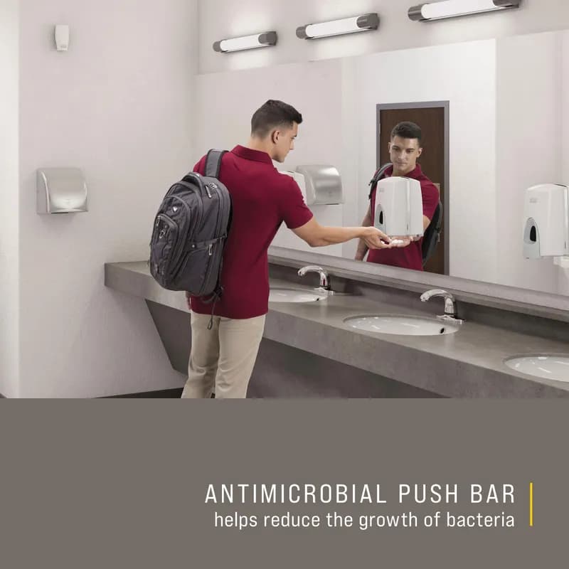 Soap Dispenser 5.25X4.75X9.75 IN White Plastic Manual Viewing Window Metered 1/Each