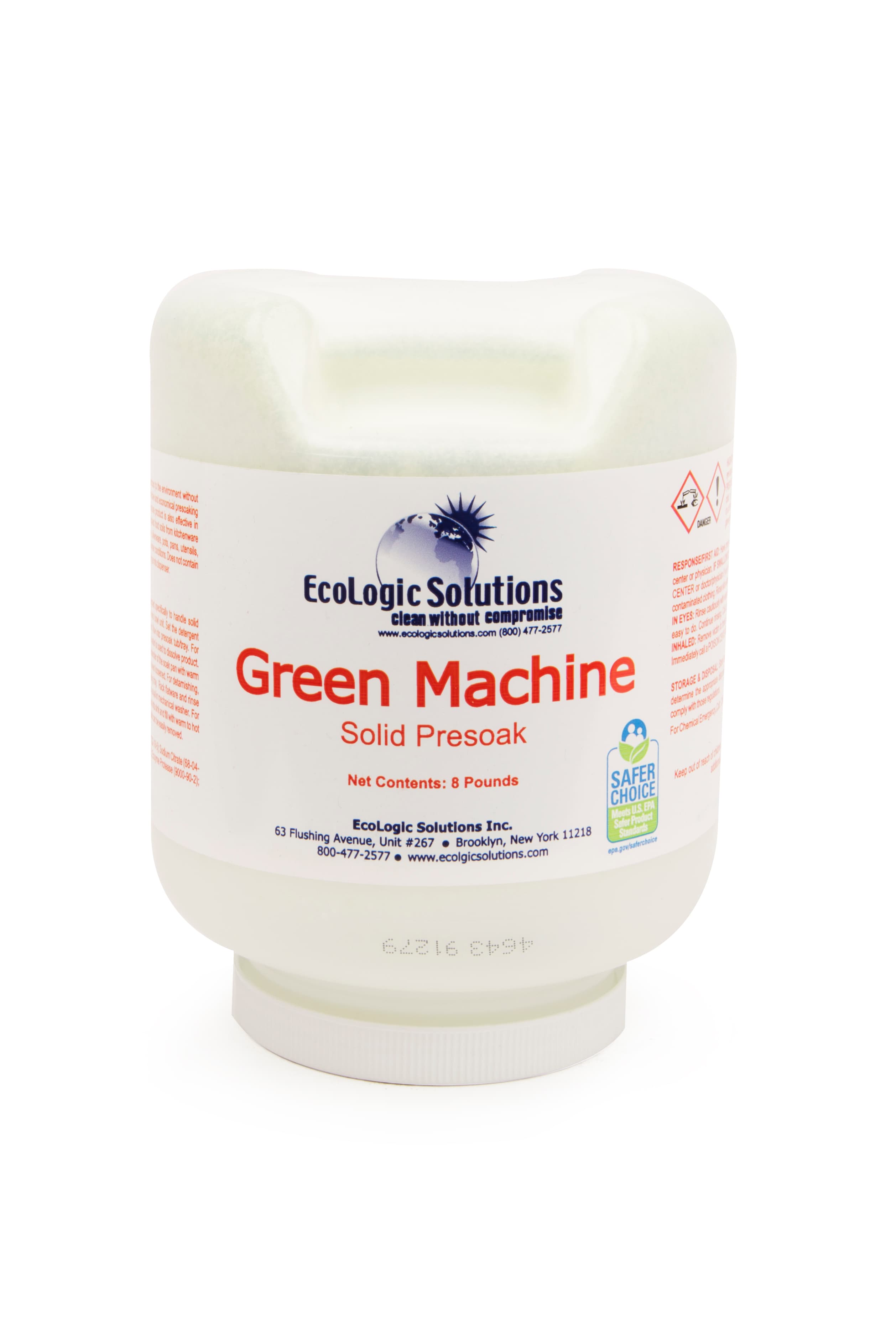 Green Machine Dish Presoak 8 LB Solid 2/Case