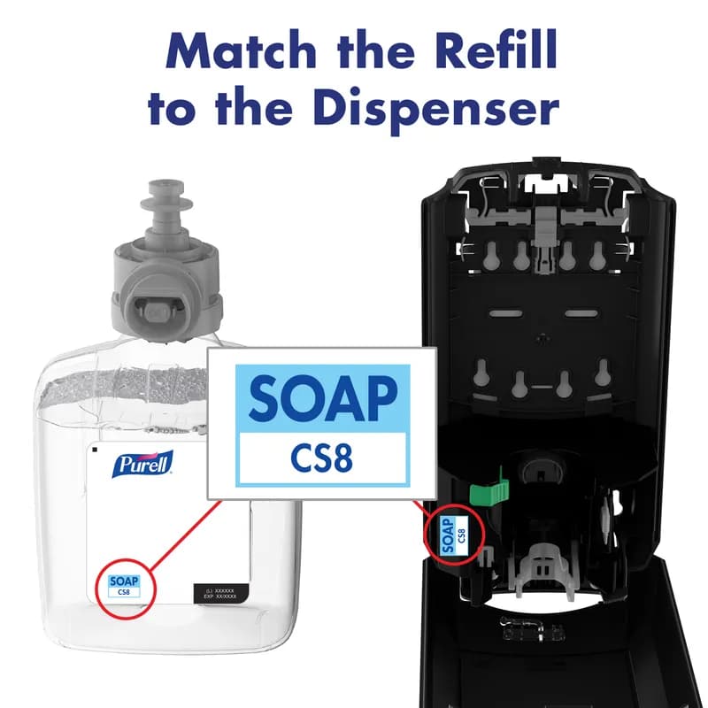 Purell® CS8 Soap Dispenser 1200 mL 3.93X5.79X10.31 IN Graphite Touchless Surface Mount 1/Each
