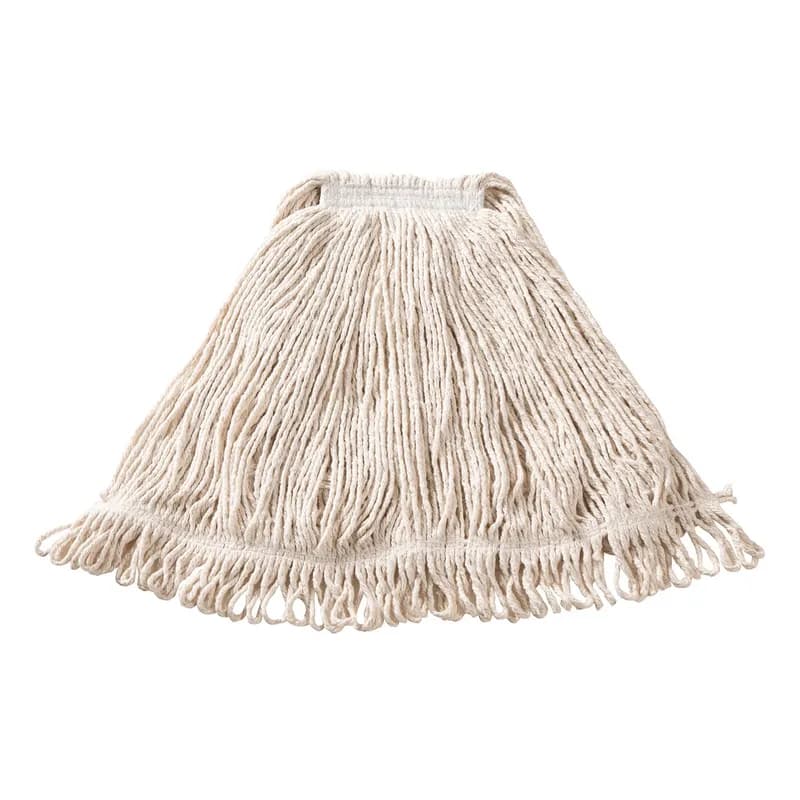 Super Stitch® D113-06 Mop Head Large (LG) 24 OZ White Cotton Loop End 1IN Headband 1/Each