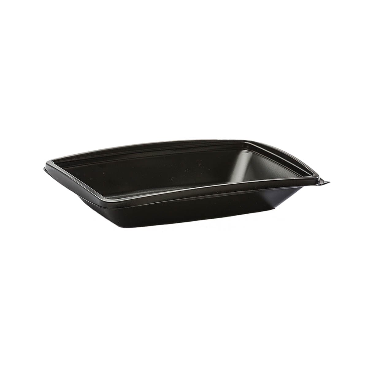 The BOTTLEBOX ® Take-Out Container Base 10.3X7.3X2 IN PP Black Rectangle 400/Case