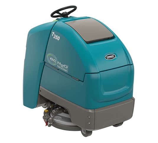 Tennant T350 Floor Scrubber 18.4 GAL 24IN Teal 24v On-Board Charger Pad ec-H2O NanoClean® 240 Ah Wet Battery (4) 1/Each