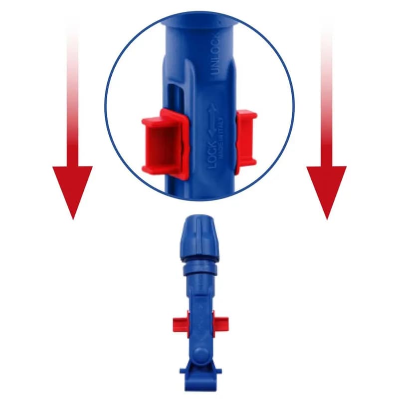 Mop Holder 16 IN Blue PP Locking Connector Strap Tape System 1/Each