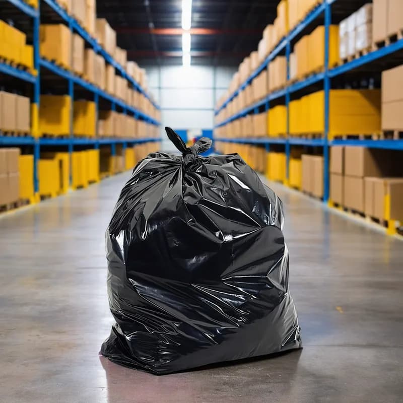 Can Liner 38X58 IN 60 GAL Black LDPE 1.35MIL Roll Perforated 100/Case