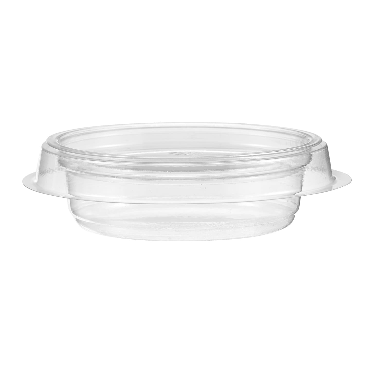 Safe-T-Fresh® Take-Out Container Insert 2 OZ 3.625X0.9375 IN RPET Clear Round 1200/Case