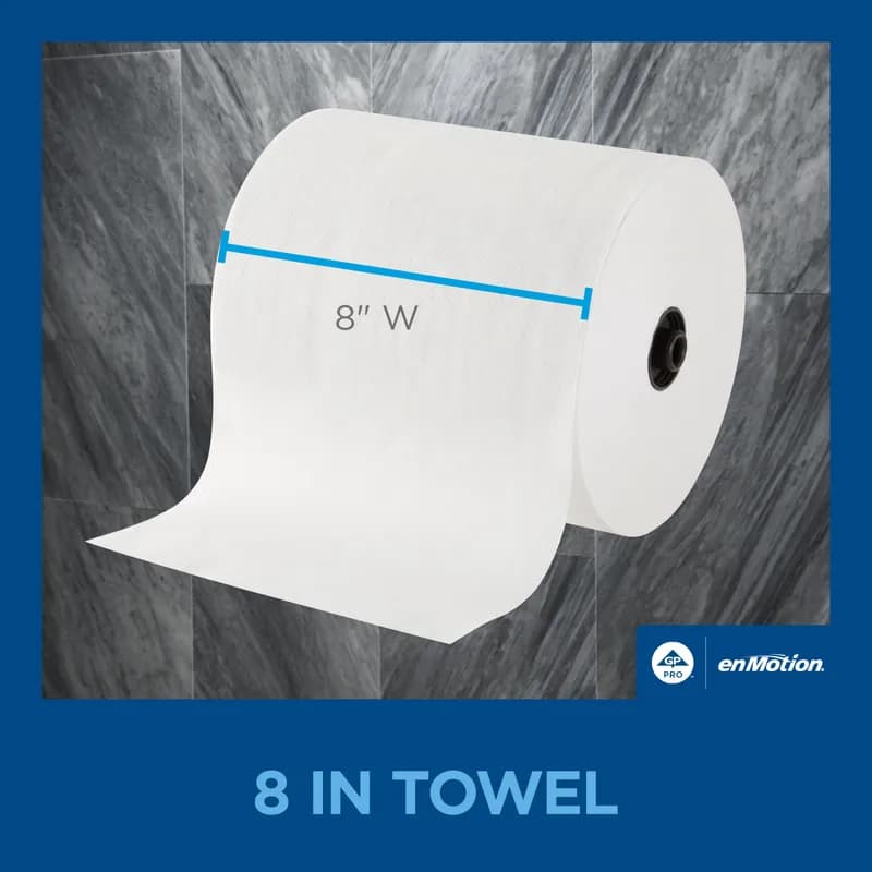 enMotion® Roll Paper Towel 8.2X9 IN 700 FT 1PLY White Standard Roll EPA Indicator 7.5IN Roll 6 Rolls/Case