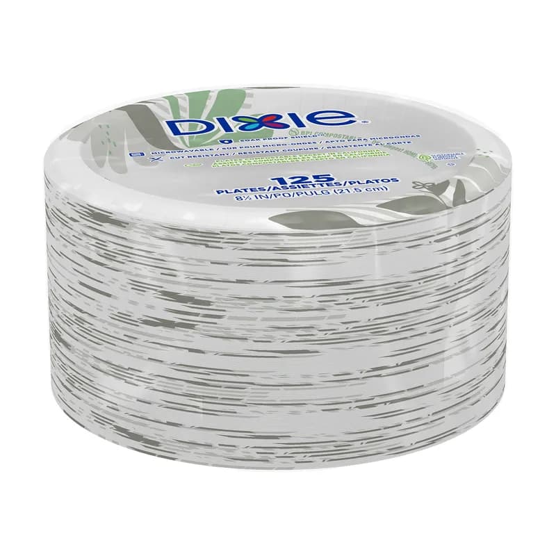 Dixie® Plate 8.5 IN Paper Multicolor Pathways Round Medium Weight 500/Case
