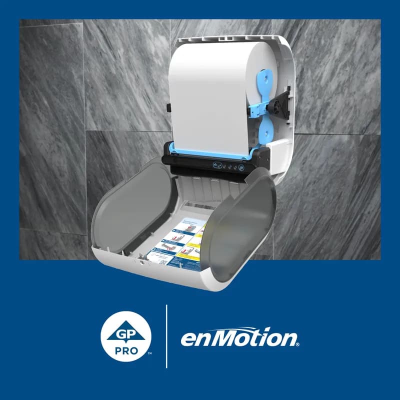 enMotion® Roll Paper Towel 10IN X800FT 1PLY White Standard Roll 7.85IN Roll 800 Sheets/Roll 6 Rolls/Case