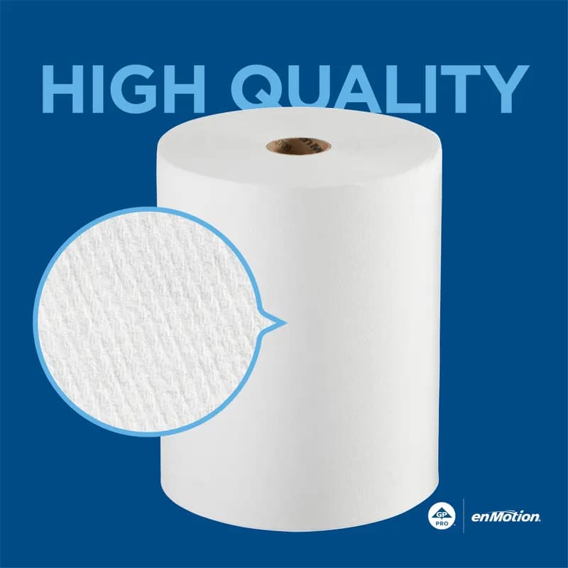 enMotion® Roll Paper Towel 4X10 IN 800 FT 1PLY White Standard Roll 800 Sheets/Roll 6 Rolls/Case 4800 Sheets/Case
