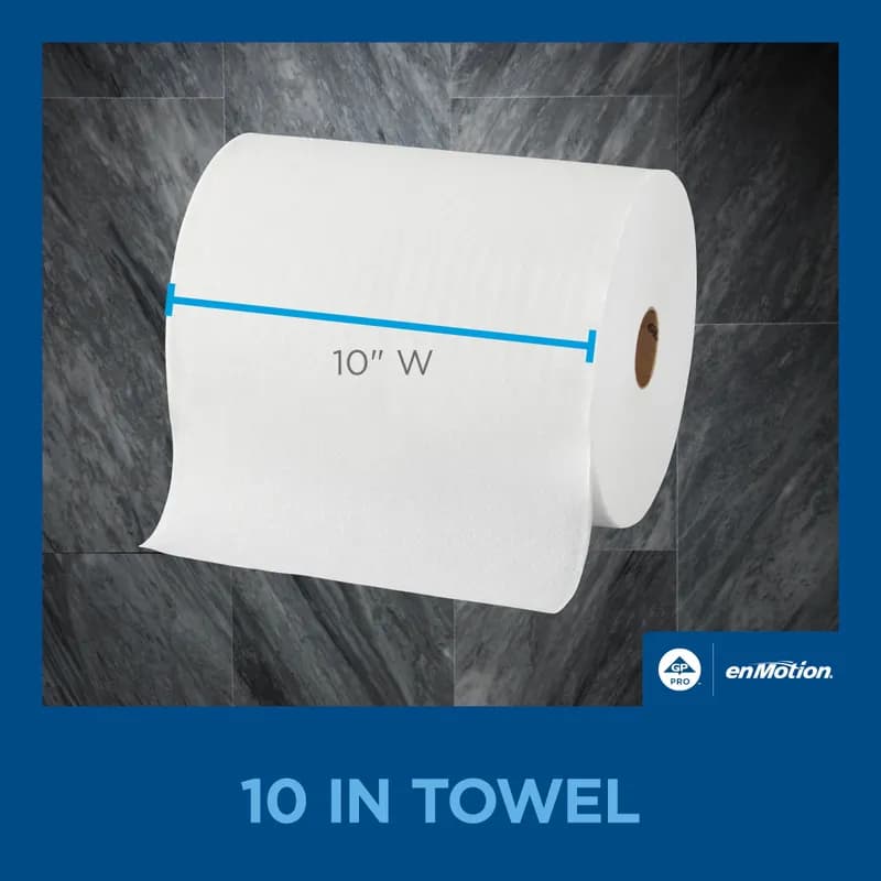 enMotion® Roll Paper Towel 4X10 IN 800 FT 1PLY White Standard Roll 800 Sheets/Roll 6 Rolls/Case 4800 Sheets/Case