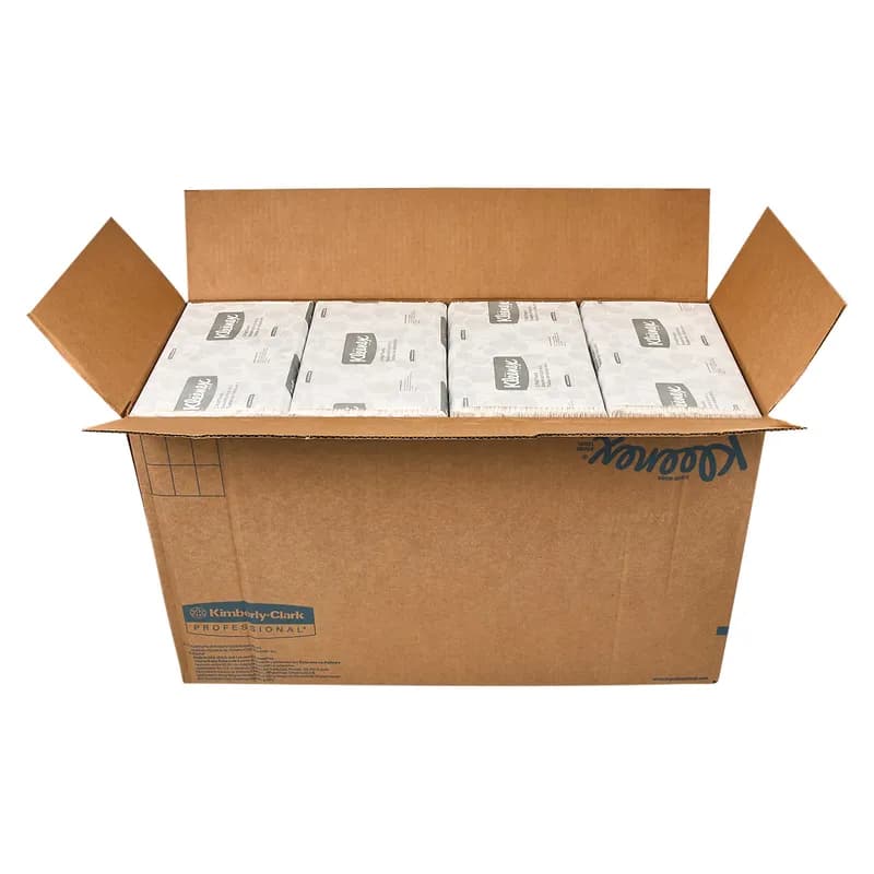 Kleenex® Folded Paper Towel 10.12X13.15 IN White C-Fold 150 Sheets/Pack 16 Packs/Case 2400 Sheets/Case