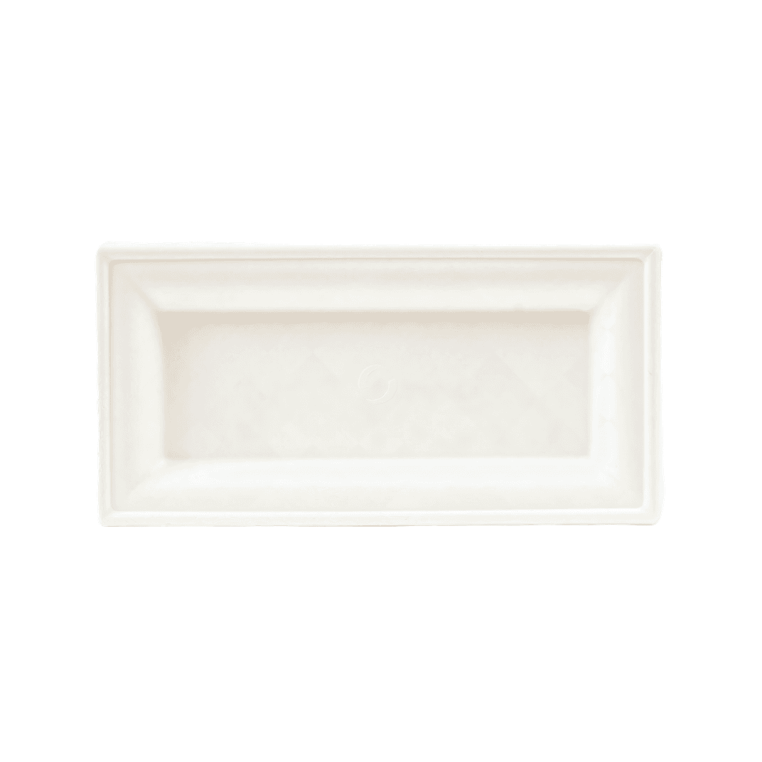 Food Tray 6X10 IN Green Rectangle 400/Case