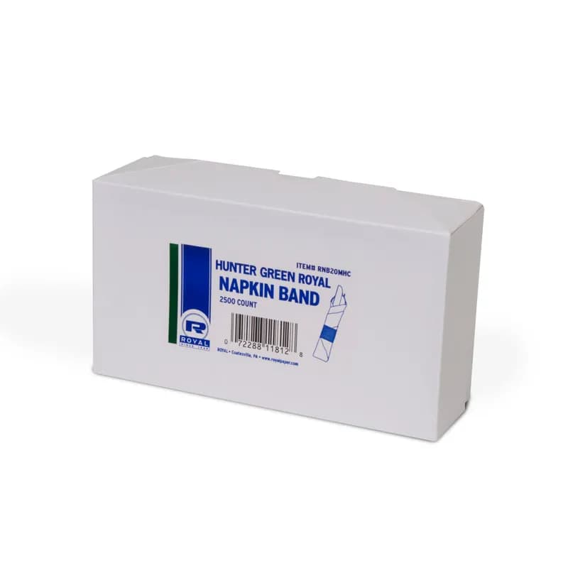 Napkin Bands 4.25X1.5 IN Hunter Green Paper Adhesive 20000/Case
