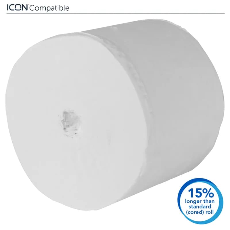 Scott® Essential Toilet Paper & Tissue Roll 4X3.7 IN 2PLY White Coreless Standard 800 Sheets/Roll 36 Rolls/Case