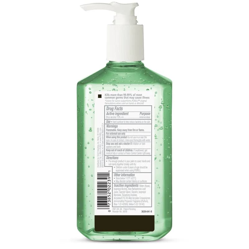 Purell® Hand Sanitizer Gel Pump Bottle 12 FLOZ 2.25X2.75X6.63 IN Fresh Scent 70% Ethyl Alcohol NXT 12/Case