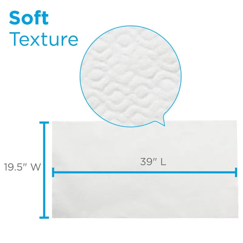 Pacific Blue Select Bath Towel Rag 19.5X39 IN 1 Airlaid Paper Cellulose White 1/2 Fold High Capacity 200/Case