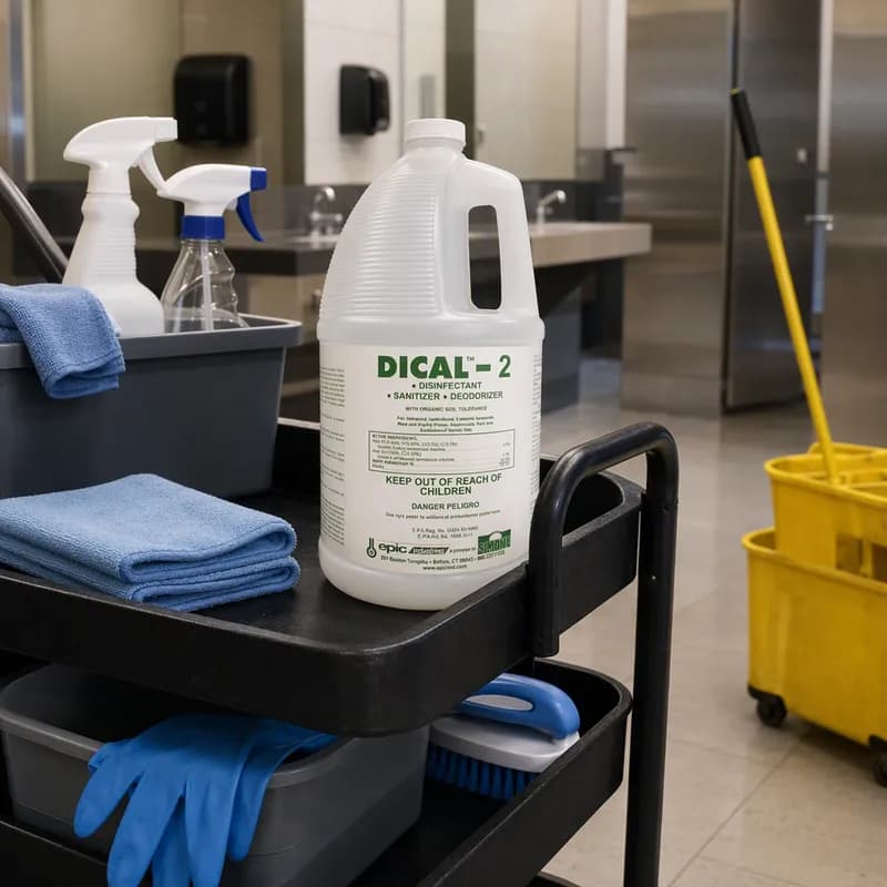 Epic Dical-2 Unscented Disinfectant 1 GAL Multi Surface Concentrate Quat 4/Case
