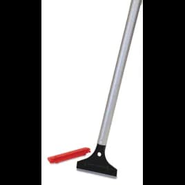 MaxiPlus® Floor/Window Scraper 4 IN Carbon Steel Aluminum Black Silver Ergonomic Handle With 48IN Handle 1/Each