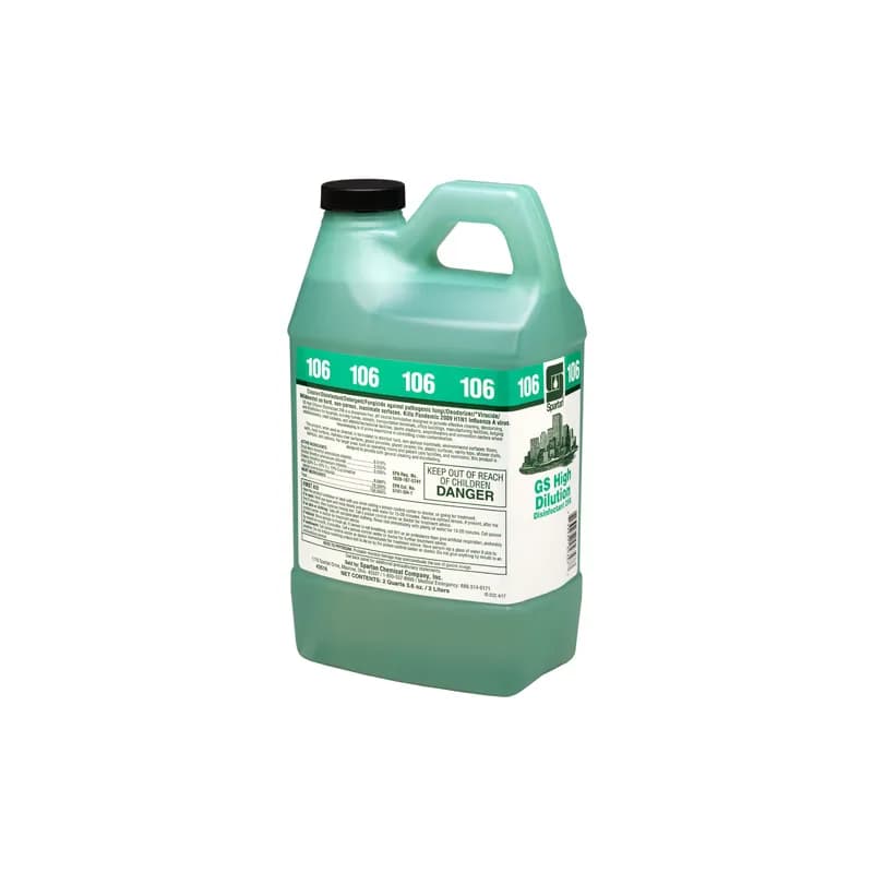 Green Solutions® High Dilution Disinfectant® 256 106 Fragrance Free Cleaner Deodorizer 2 L Multi Surface Neutral 4/Case