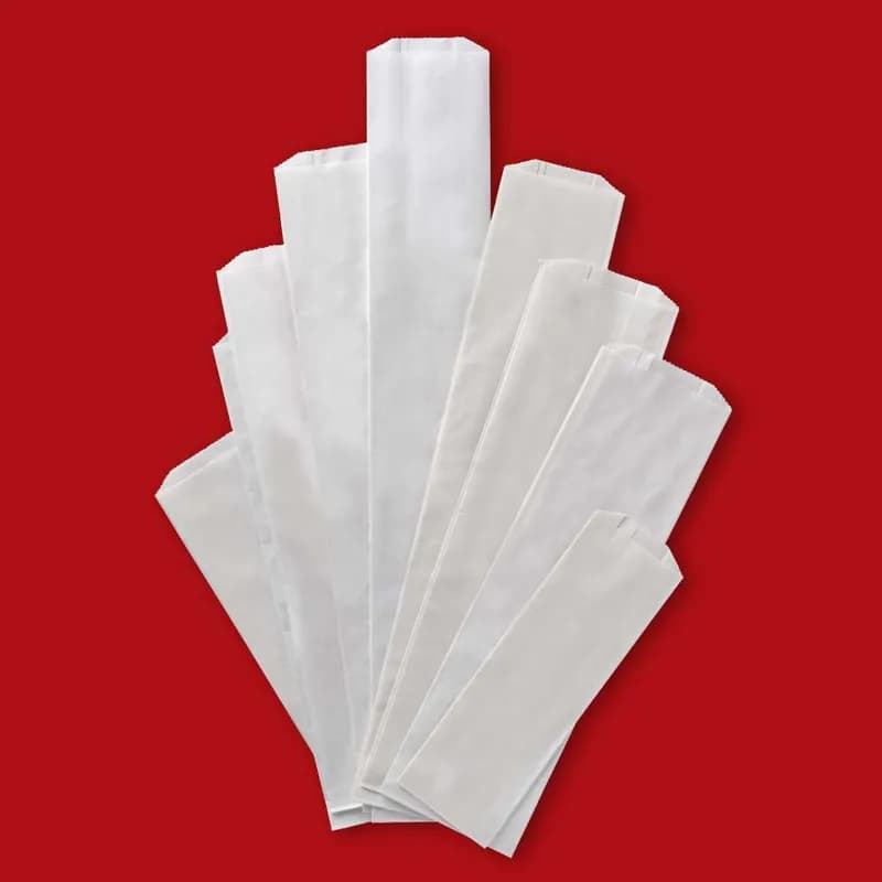 Bread Bag 8.5X4.5X14 IN Bleached Kraft Paper White Unprinted Gusset 1000/Case