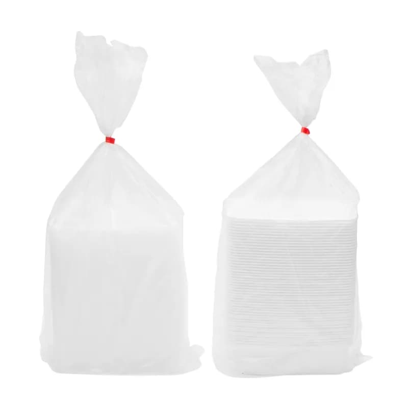 Take-Out Container Base & Lid Combo With Dome Lid 38 OZ Plastic White Clear Rectangle 150/Case