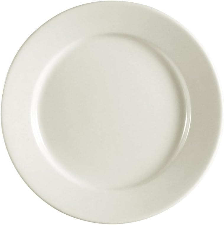 Plate 11.25 IN Stoneware American White Rolled Edge 12/Case