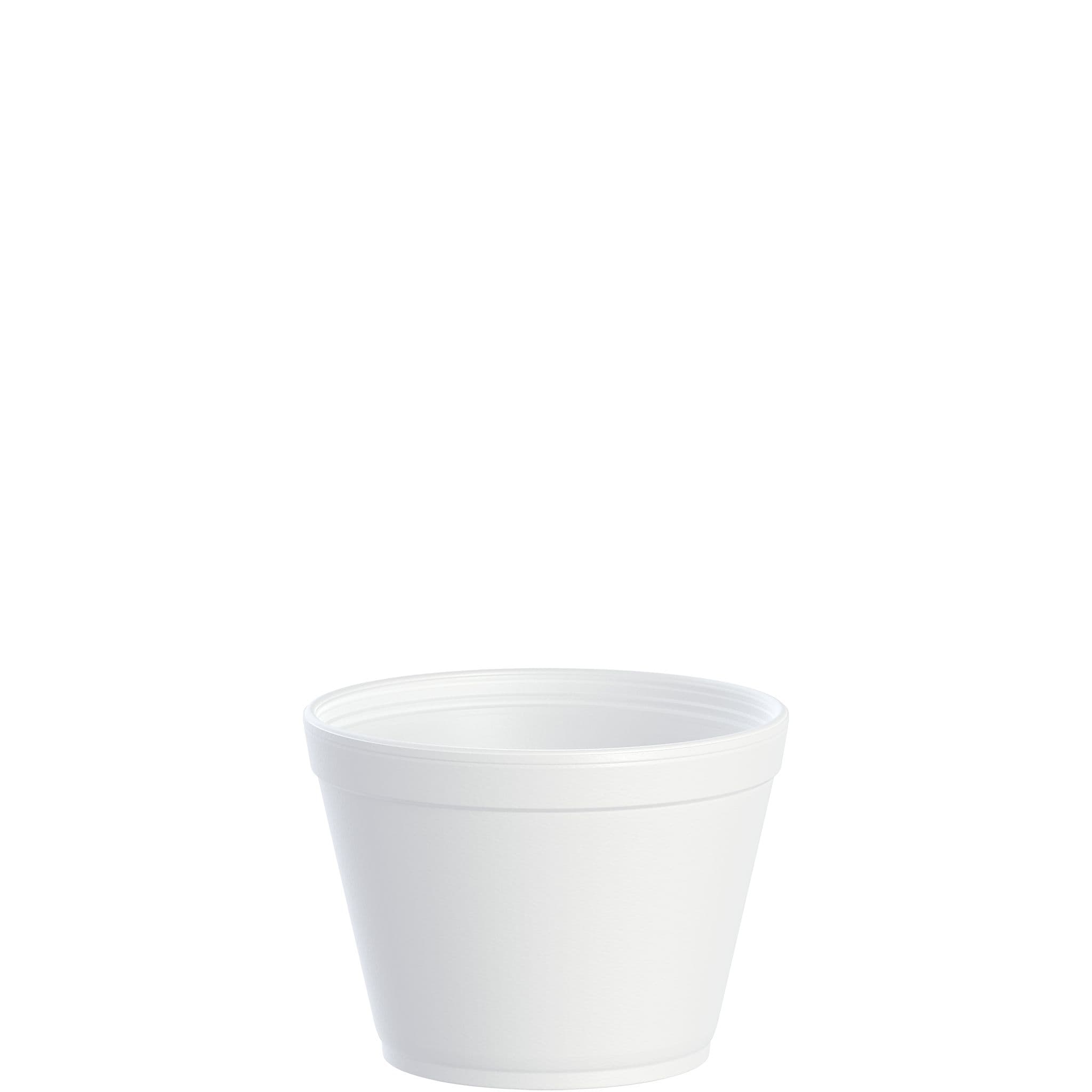 Dart® J Cup® Food Container Base 16 OZ EPS White Round Squat Insulated 25 Count/Pack 20 Packs/Case 500 Count/Case