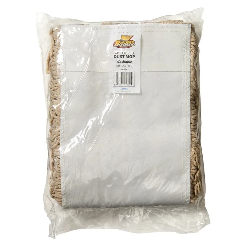 Bristles Dust Mop 24X5 IN Natural Cotton Loop End Launderable 1/Each