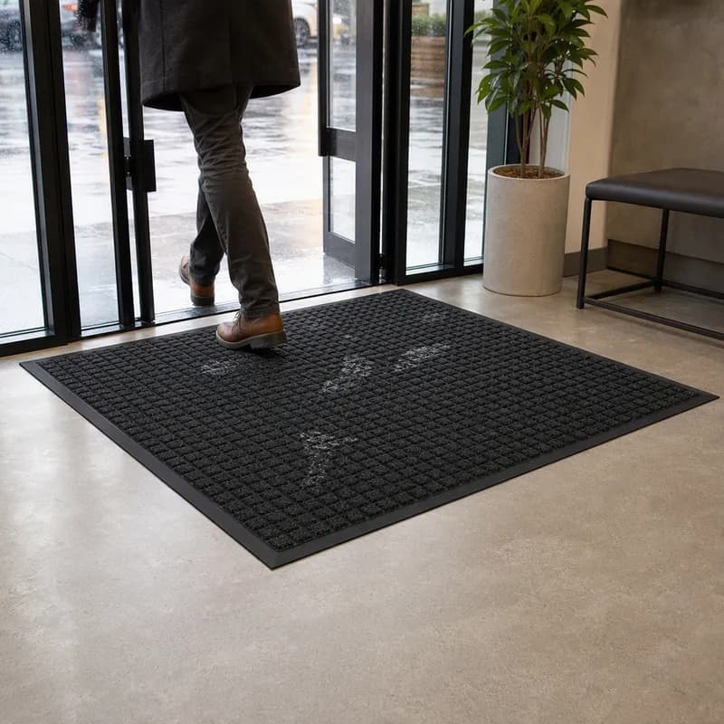 WaterHog® Classic 200 Entrance Mat 48X72 IN Charcoal PET With SBR Rubber Backing Standard Edging 1/Each