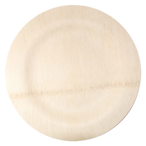 Plate 9 IN Bamboo Natural Round 100/Box