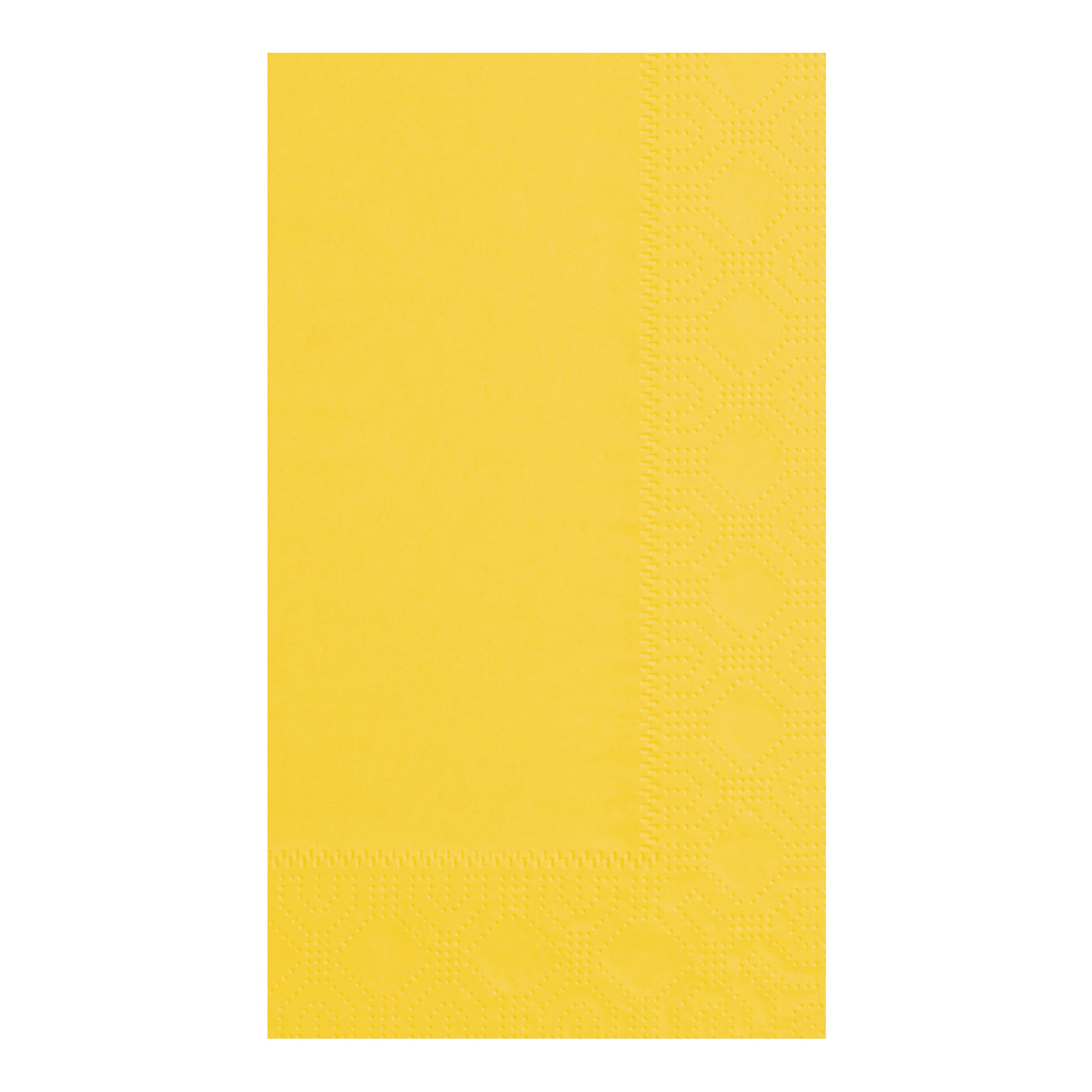 Dinner Napkins Yellow Tissue Paper 2PLY 125 Count/Pack 8 Packs/Case 1000 Count/Case