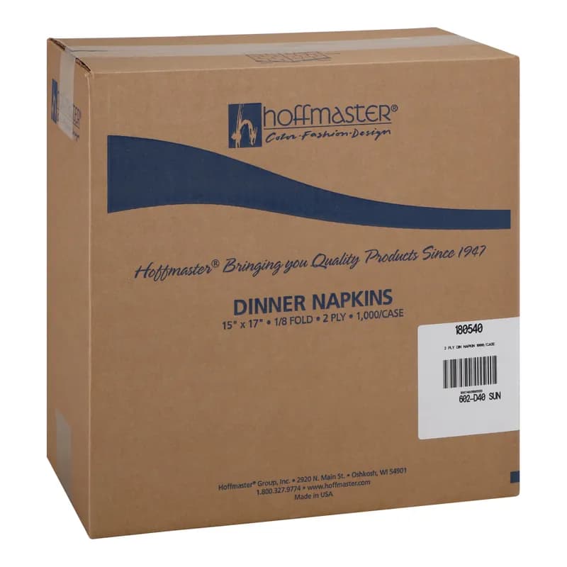 Dinner Napkins Yellow Tissue Paper 2PLY 125 Count/Pack 8 Packs/Case 1000 Count/Case