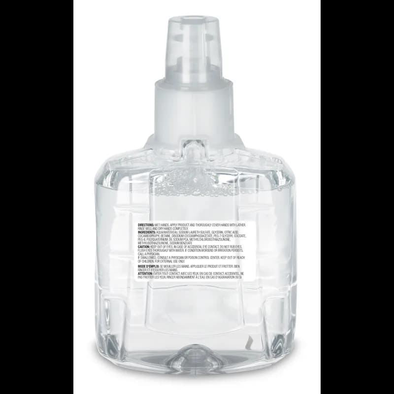 GOJO® Handwash Foam 1200 mL 5.11X3.69X8.95 IN Fragrance Free Clear Refill For LTX-12 2/Case