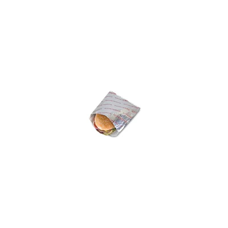 Bagcraft® Bag 6X0.75X6.5+0.75 IN Foil-Lined Paper Silver White Hamburger Insulated 1000/Case