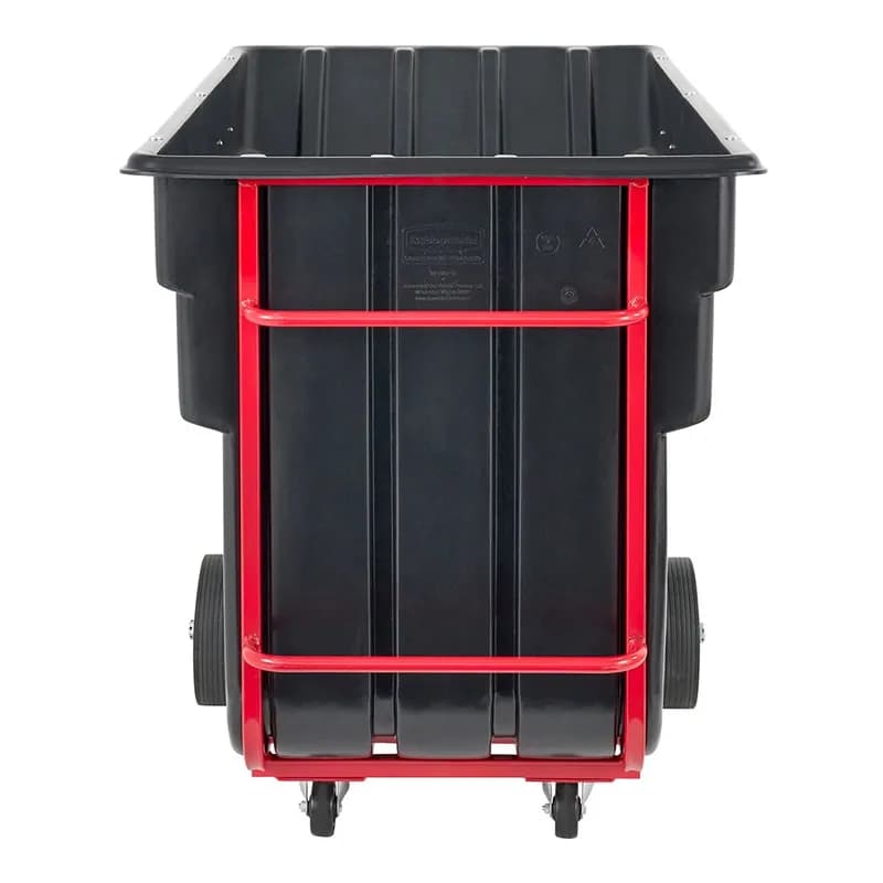 Brute® Utility Tilt Truck 44X81X49 IN 1.5 Cubic Yard 1200 LB Black Red PE Steel FDA Approved 1/Each