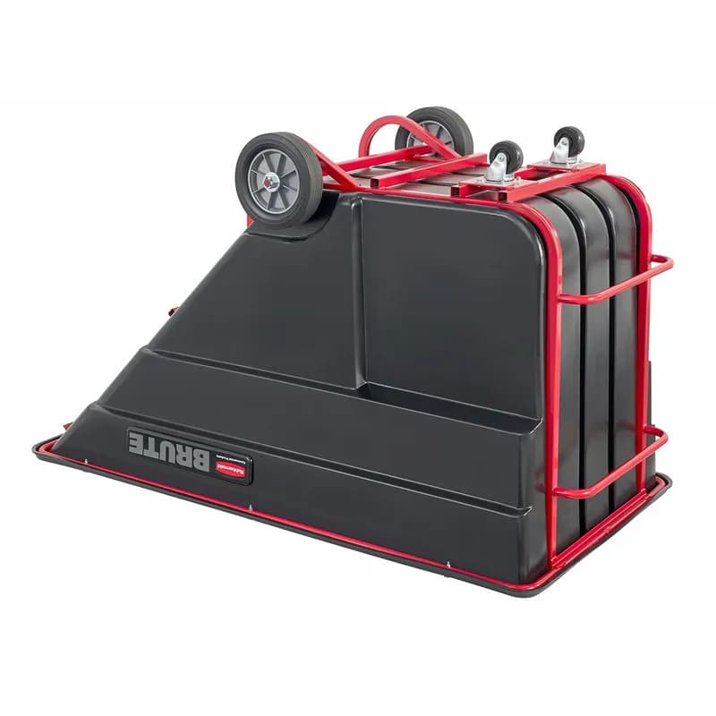 Brute® Utility Tilt Truck 44X81X49 IN 1.5 Cubic Yard 1200 LB Black Red PE Steel FDA Approved 1/Each