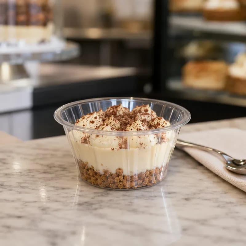 Dessert Container Base 12 OZ OPS Clear Round 800/Case