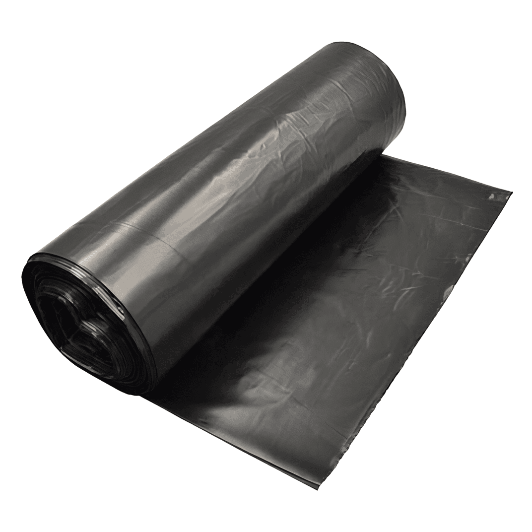 Can Liner 24X24 IN Black Plastic 0.85MIL 500/Case