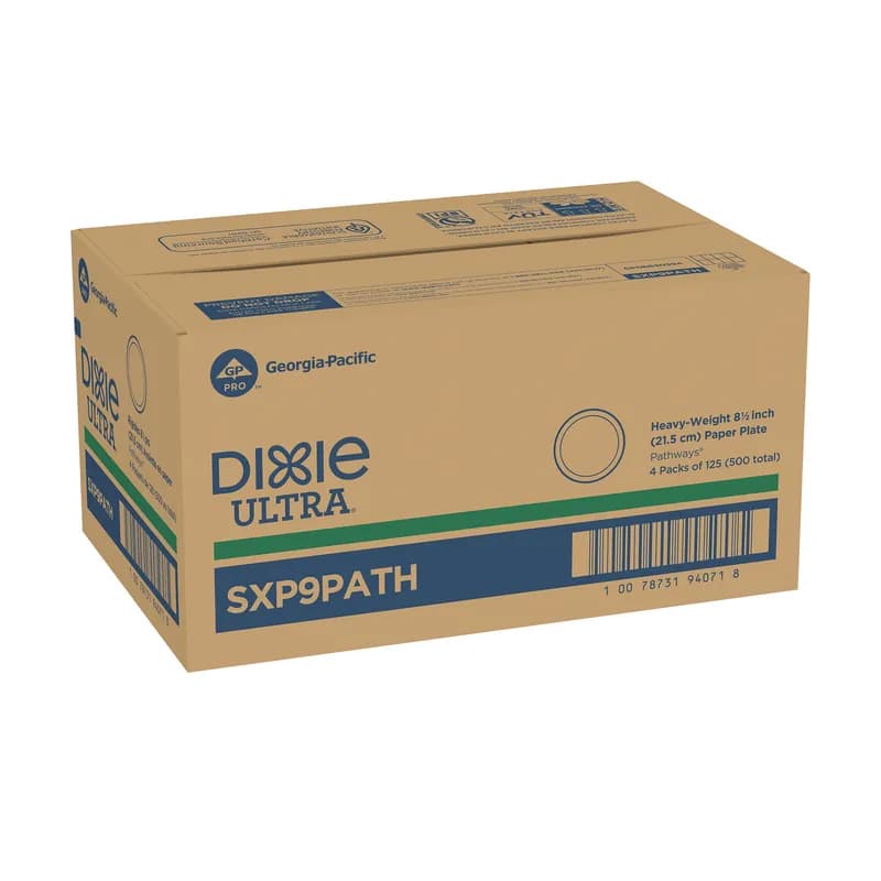 Dixie® Ultra Plate 8.5 IN Paper Multicolor Pathways Round Heavy Duty 500/Case