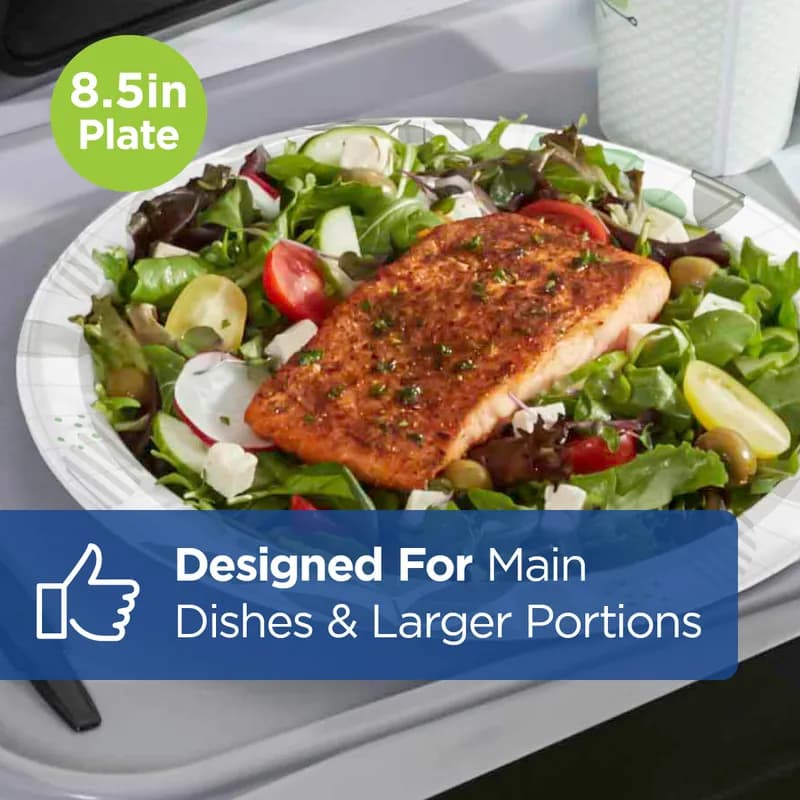 Dixie® Ultra Plate 8.5 IN Paper Multicolor Pathways Round Heavy Duty 500/Case