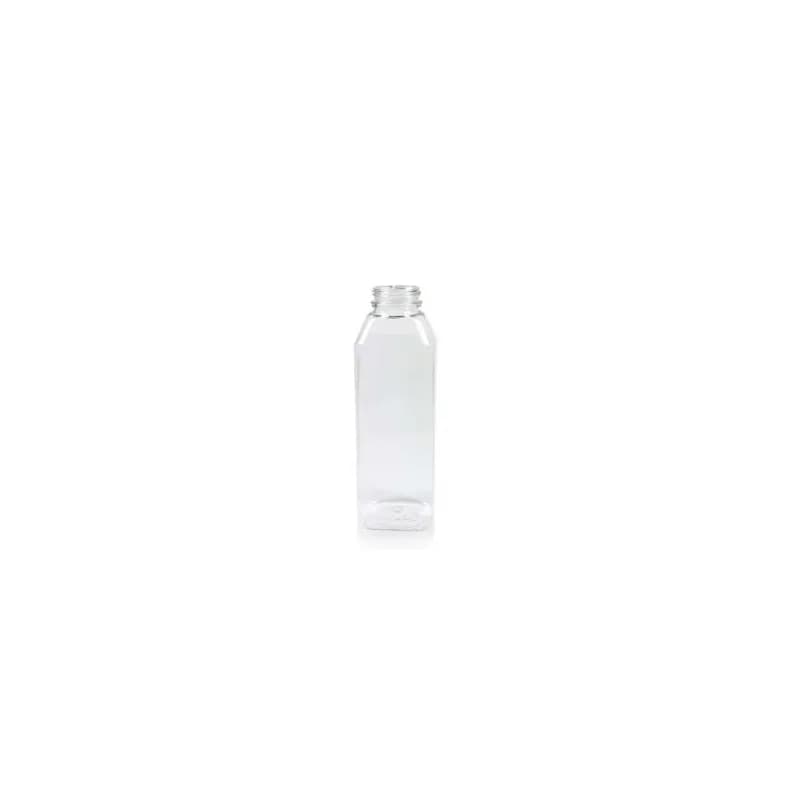 Juice Bottle 16 OZ PET Clear Square 160/Case