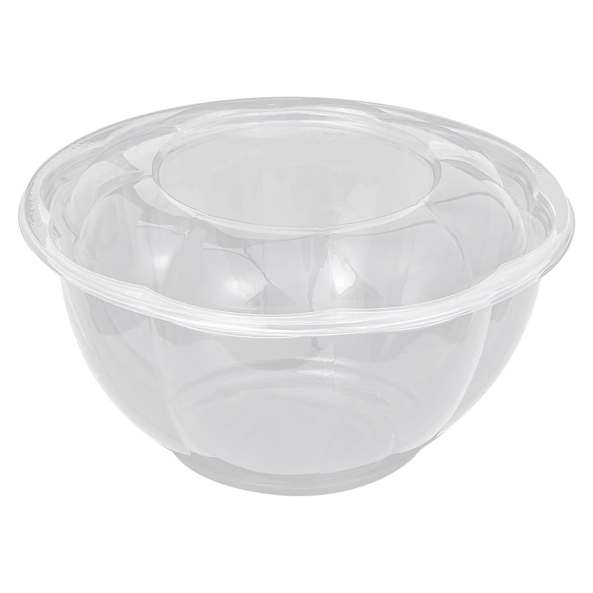 Victoria Bay Salad Bowl & Lid Combo With Dome Lid 32 OZ PET Clear Round Unhinged 150/Case