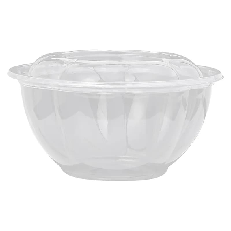Victoria Bay Salad Bowl & Lid Combo With Dome Lid 32 OZ PET Clear Round Unhinged 150/Case