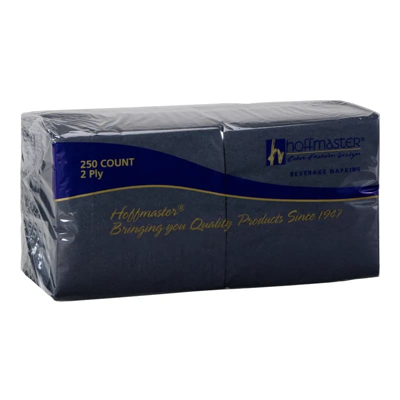 Beverage Napkins 9.5X9.5 IN Black Paper 2PLY 1000/Case