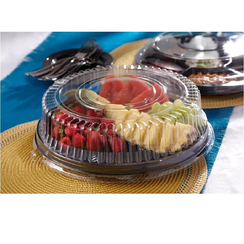 Lid 16.13X4.13 IN PET Clear Round For Platter 36/Case